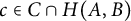 c element of upper C intersection upper H left parenthesis upper A comma upper B right parenthesis