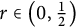 r element of left parenthesis 0 comma one half right parenthesis