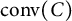 backslash operatorname c o n v left parenthesis upper C right parenthesis