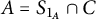 upper A equals upper S Subscript 1 Sub Subscript upper A Baseline intersection upper C