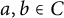 a comma b element of upper C