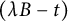 left parenthesis lamda upper B minus t right parenthesis