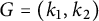 upper G equals left parenthesis k 1 comma k 2 right parenthesis