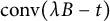 backslash operatorname c o n v left parenthesis lamda upper B minus t right parenthesis