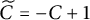 upper C overtilde equals negative upper C plus 1