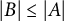 StartAbsoluteValue upper B EndAbsoluteValue less than or equals StartAbsoluteValue upper A EndAbsoluteValue