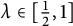 lamda element of StartFraction 12 Over comma EndFraction 1