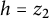 h equals z 2