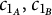 c Subscript 1 Sub Subscript upper A Subscript Baseline comma c Subscript 1 Sub Subscript upper B Subscript Baseline