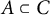 upper A subset of upper C
