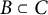 upper B subset of upper C