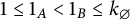 1 less than or equals 1 Subscript upper A Baseline less than 1 Subscript upper B Baseline less than or equals k Subscript backslash emptyset