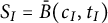 upper S Subscript upper I Baseline equals ModifyingAbove upper B With bar left parenthesis c Subscript upper I Baseline comma t Subscript upper I Baseline right parenthesis