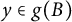 y element of g left parenthesis upper B right parenthesis