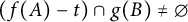 left parenthesis f left parenthesis upper A right parenthesis minus t right parenthesis intersection g left parenthesis upper B right parenthesis not equals backslash emptyset