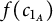 f left parenthesis c Subscript 1 Sub Subscript upper A Subscript Baseline right parenthesis