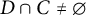 upper D intersection upper C not equals backslash emptyset