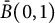 ModifyingAbove upper B With bar left parenthesis 0 comma 1 right parenthesis