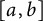 a comma b