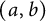 left parenthesis a comma b right parenthesis