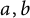 a comma b