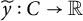 y overtilde colon upper C right arrow double struck upper R