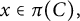 x element of pi left parenthesis upper C right parenthesis comma