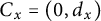 upper C Subscript x Baseline equals left parenthesis 0 comma d Subscript x Baseline right parenthesis
