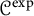 upper C Superscript exp