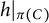 h vertical bar Subscript pi left parenthesis upper C right parenthesis Baseline