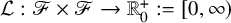 script upper L colon script upper F times script upper F right arrow upper R 0 Superscript plus Baseline colon equals 0 comma infinity right parenthesis