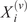 upper X Subscript i Superscript left parenthesis v right parenthesis