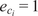 e Subscript c Sub Subscript i Baseline equals 1