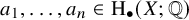 a 1 comma ellipsis comma a Subscript n Baseline element of normal upper H Subscript bullet Baseline left parenthesis upper X semicolon double struck upper Q right parenthesis