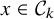 x element of script upper C Subscript k