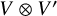 upper V circled times upper V prime