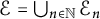 script upper E equals backslash leftcup Underscript n element of double struck upper N Endscripts upper E Subscript n