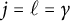 j equals script l equals gamma