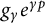 g Subscript gamma Baseline e Superscript gamma p