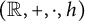 left parenthesis double struck upper R comma plus comma dot comma h right parenthesis