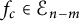 f Subscript c Baseline element of upper E Subscript n minus m