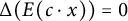 upper Delta left parenthesis upper E left parenthesis c dot x right parenthesis right parenthesis equals 0