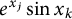 e Superscript x Super Subscript j Baseline sine x Subscript k