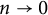 n right arrow 0