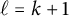 script l equals k plus 1
