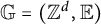 double struck upper G equals left parenthesis upper Z Superscript d Baseline comma double struck upper E right parenthesis