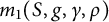 m 1 left parenthesis upper S comma g comma gamma comma rho right parenthesis