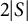 2 StartAbsoluteValue upper S EndAbsoluteValue