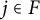 j element of upper F