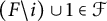 left parenthesis upper F divided by i right parenthesis union 1 element of script upper F